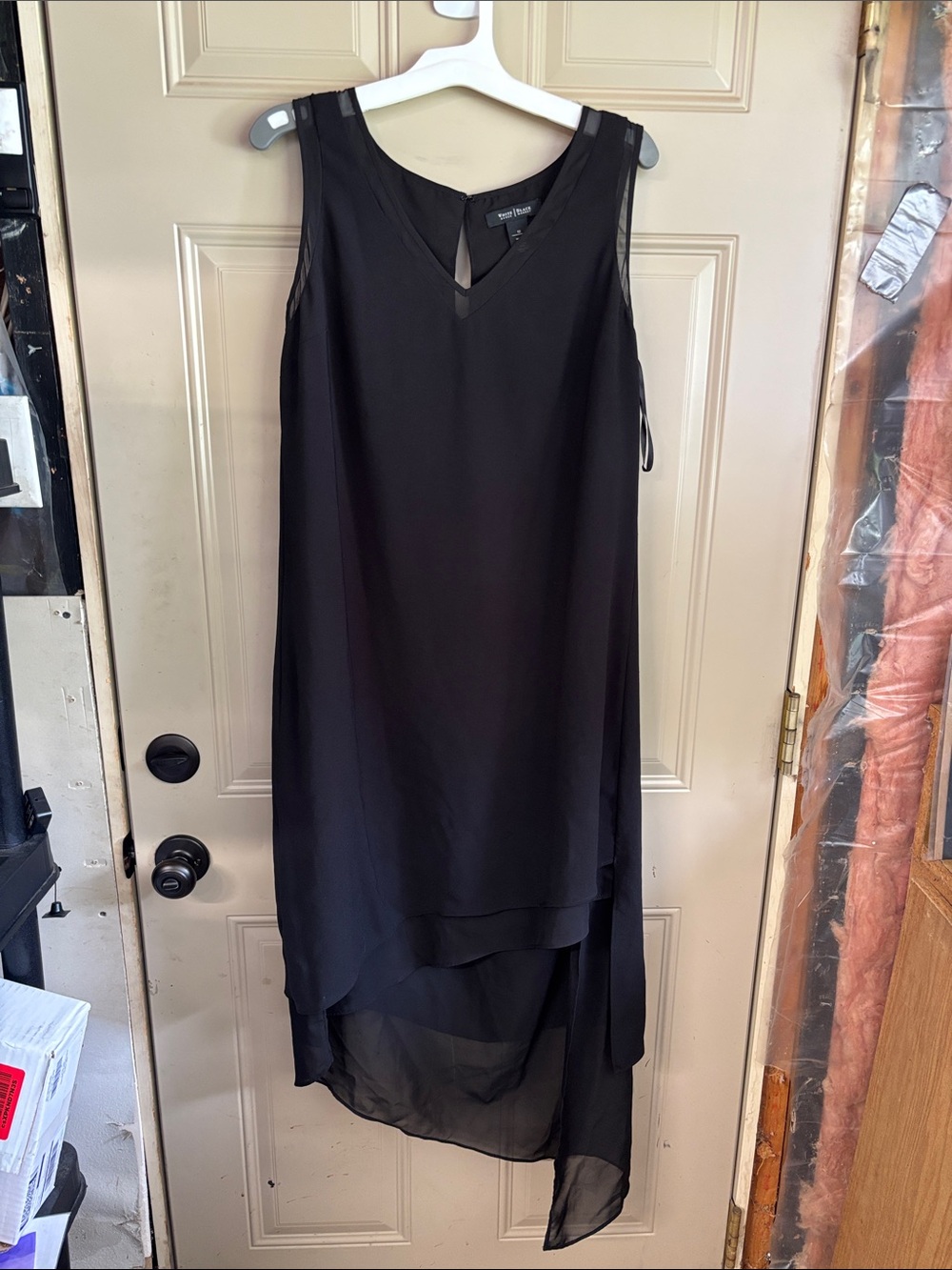 Elegant Black Asymmetrical Layered Dress by Worthington